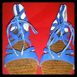 Sam Edelman Blue Gladiators Sandal sz 6 to 7.5